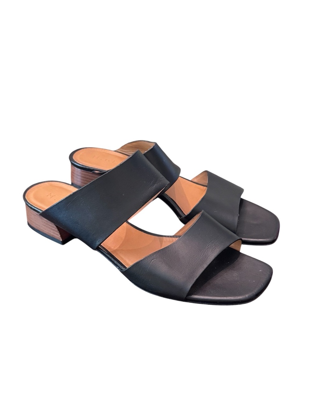 M Gemi The Rarola 25mm Black Leather Sandals